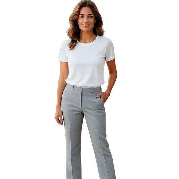 NWT Talbots classic Freeport mill grey dressy pant size 12P career basic work 64 - Picture 2 of 12